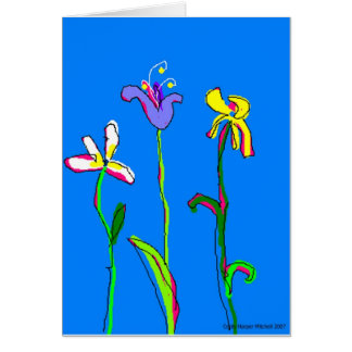 Cartão Três flores #2