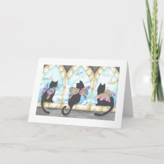 Cartão Tres Gatos ... 3 Cats