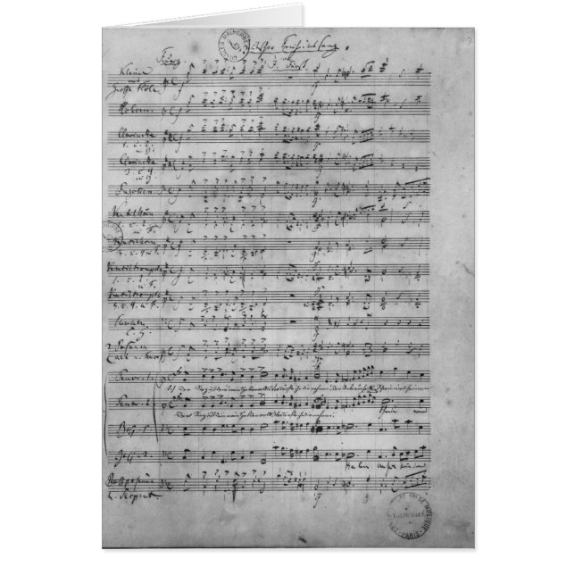 Cartão Três Lieder (Frente)