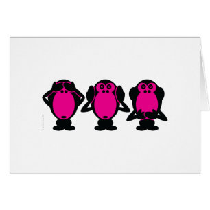 Cartão Três Macacos Sábios