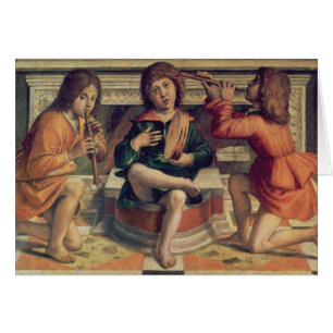 Cartão Três músicos do anjo