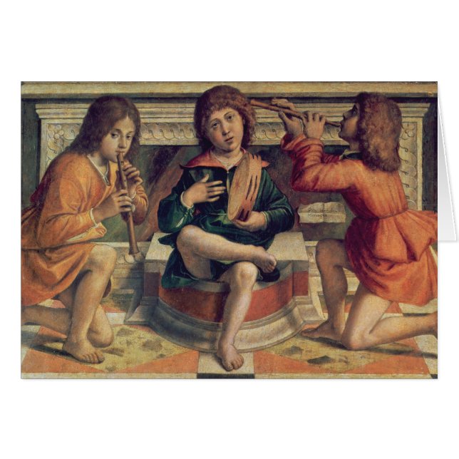 Cartão Três músicos do anjo (Frente Horizontal)