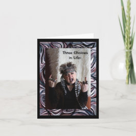 Cartão Três opções na vida