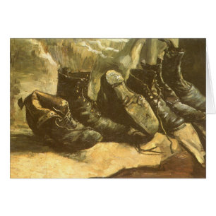 Cartão Três pares de Calçados por Vincent van Gogh