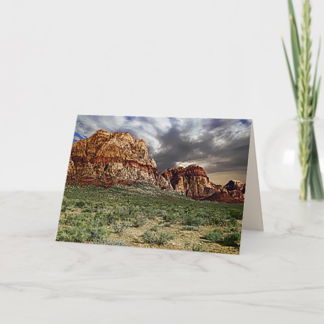 Cartão Três picos em Red Rock, Las Vegas NV Vazio (Frente)