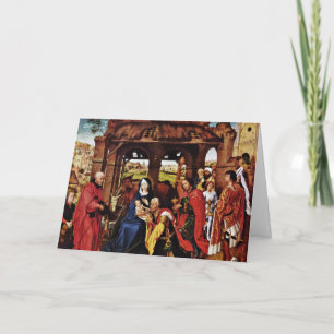 Cartão Três rei Altar, painel médio: Adoração