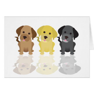 Cartão Três Retrievers de Labrador