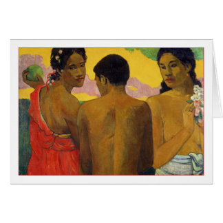 Cartão Três taitianos por Paul Gauguin