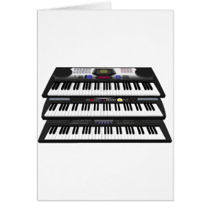 Cartão Três teclados modernos: Sintetizadores: