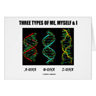 Cartão Três tipos de mim, de eu mesmo & I (A-DNA B-DNA