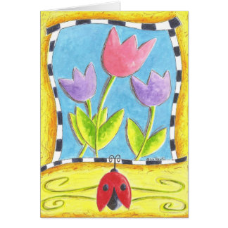 Cartão Três tulipas