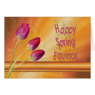 Cartão Três tulipas Primavera Equinox