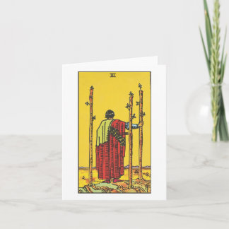 Cartão Três varas - Rider Waite Smith tarot