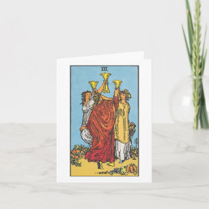 Cartão Três vazios de copos - Rider Waite Smith tarot
