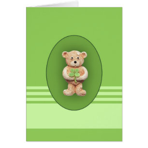 Cartão Trevo afortunado de quatro folhas