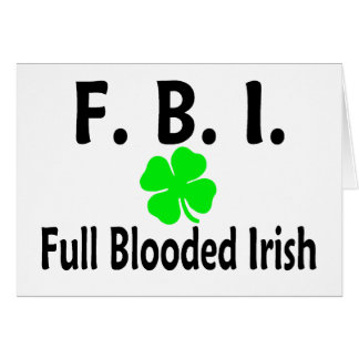 Cartão Trevo completo do irlandês do FBI Blooded