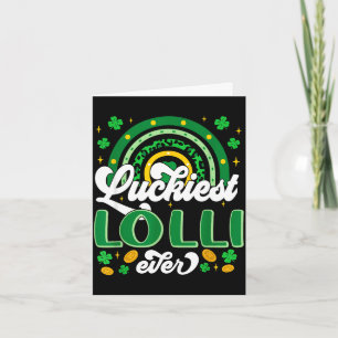 Cartão Trevo de lolli mais sortudo dia de são patrício so