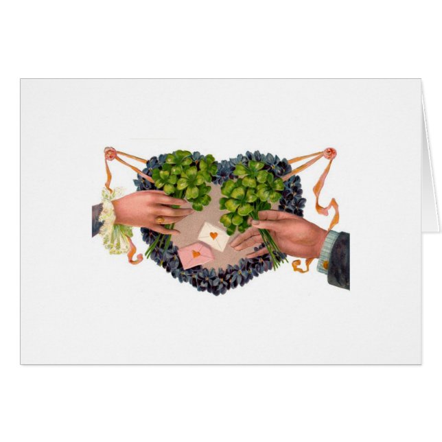 Cartão Trevo de quatro folhas (Frente Horizontal)