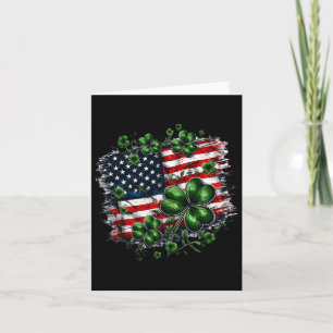 Cartão Trevo E Nós Bandeira Americana Dia De São Patrício