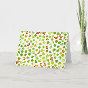 Cartão Trevos e arco-íris PERSONALIZÁVEIS