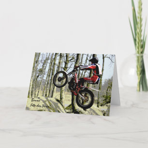 Cartão trials rider French fathers day card