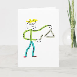 Cartão Triangle Playing Stickman