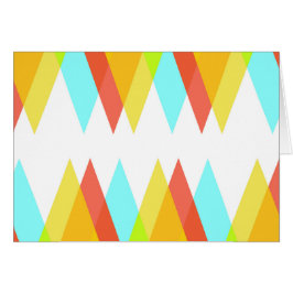 Cartão Triângulos amarelos, vermelhos e azuis de cadete