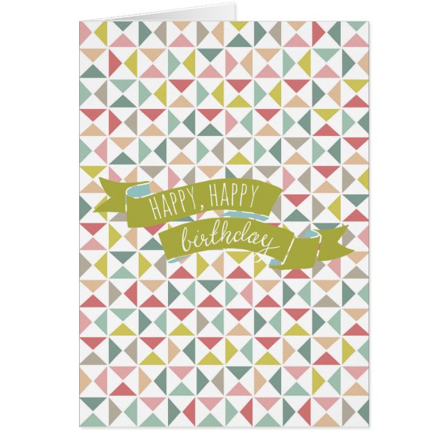 Cartão Triângulos Geométricos (Frente)