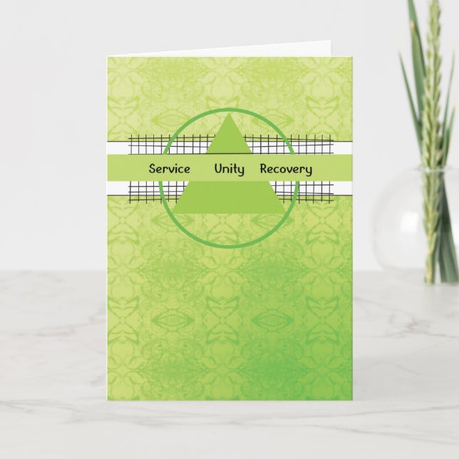 Cartão Triano de 12 Etapas de Incentivo de Recuperação do (Frente)