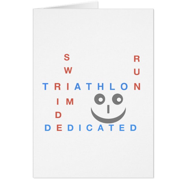 Cartão Triathlon eu sou dedicado (Frente)