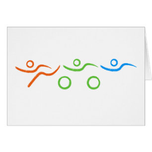 Cartão Triathlon legal e design único