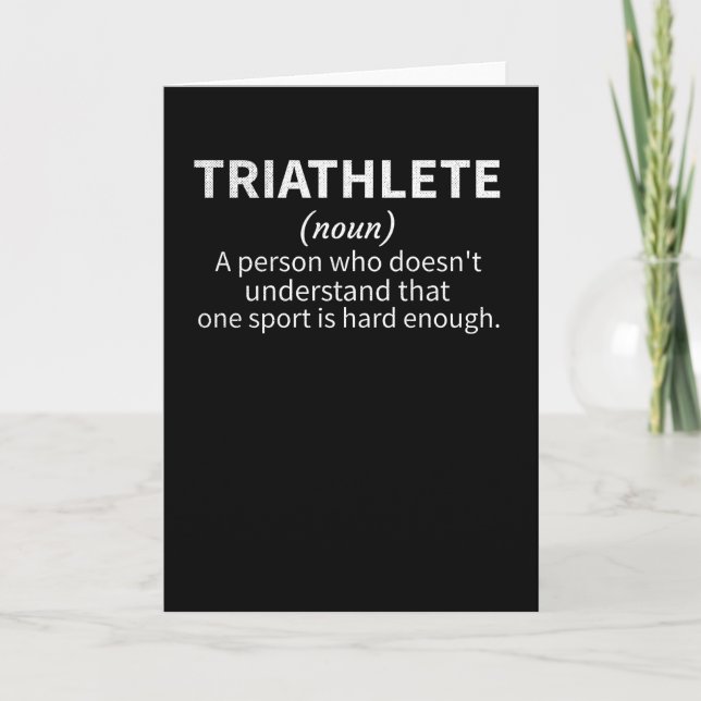 Cartão Triathlon Lover Gifts Triathlete Endurance Sports (Frente)