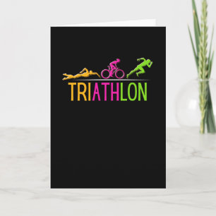 Cartão Triathlon Marathlon Sport Natação Bike Run