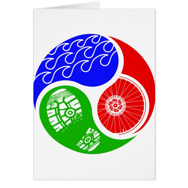 Cartão Triathlon TRI Yin Yang (Frente)