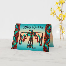 Cartão tribal de saudação dobrada de Thunderbird