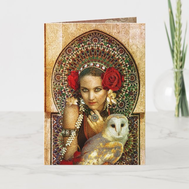 Cartão tribal queen greetings card (Frente)