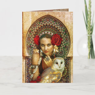Cartão tribal queen greetings card
