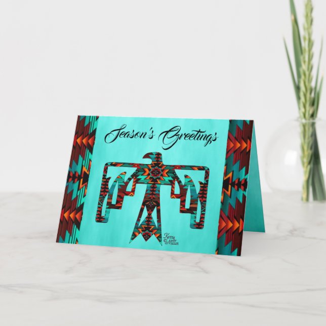 Cartão Tribal Thunderbird Holiday (Frente)
