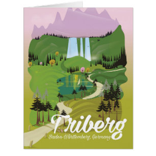 Cartão Triberg, Baden-Württemberg, Alemanha