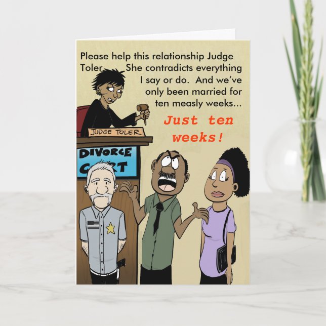 Cartão Tribunal de Divórcio: 10 Semanas (Frente)