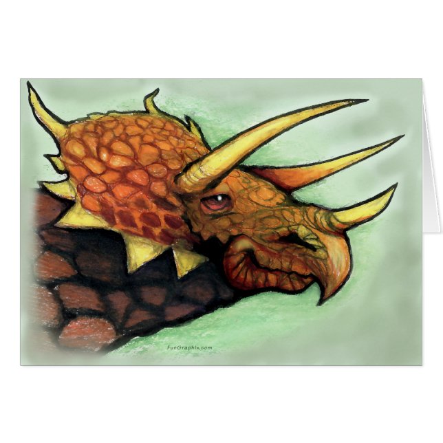 Cartão Triceratops (Frente Horizontal)