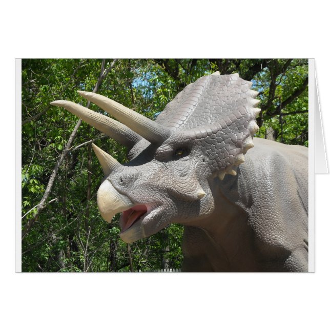 Cartão Triceratops dinossauro (Frente Horizontal)