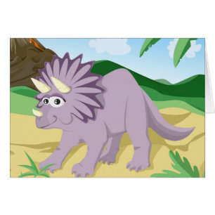 Cartão Triceratops do dinossauro