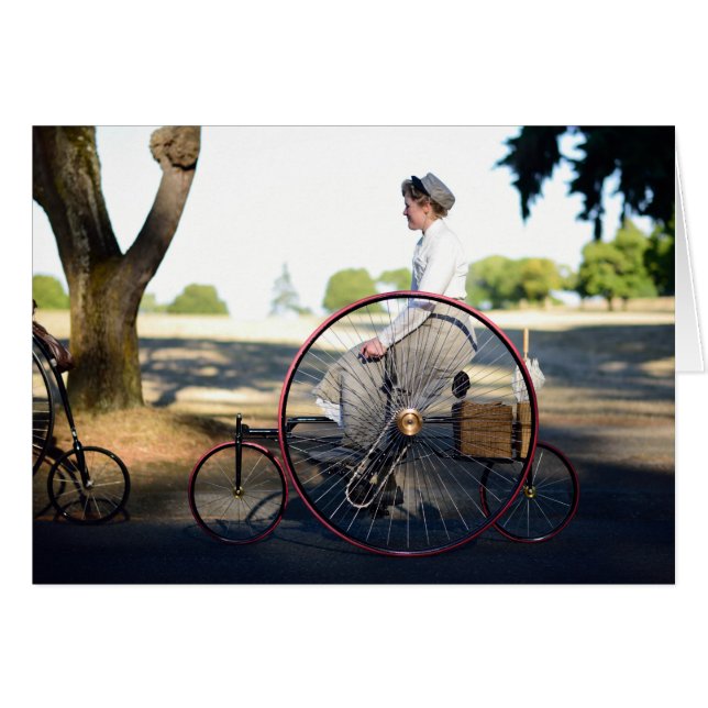 Cartão Triciclo da alto-roda do Victorian (Frente Horizontal)