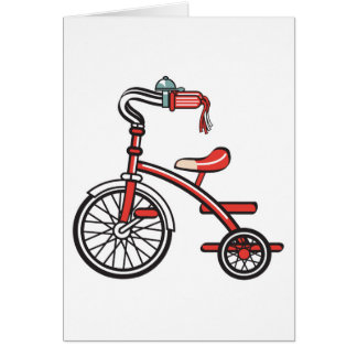 Cartão triciclo retrô