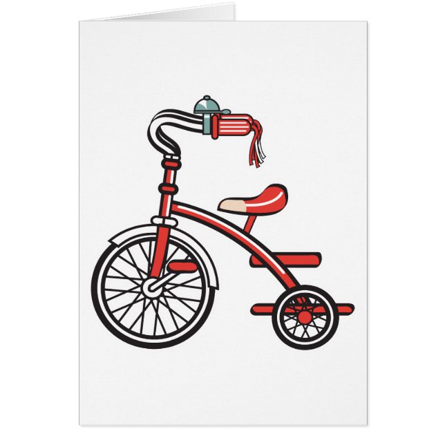 Cartão triciclo retrô (Frente)