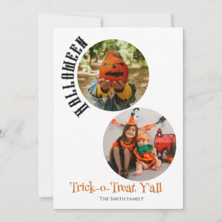 Cartão Trick-o-Treat,Colagem de fotos da família Feliz Ha