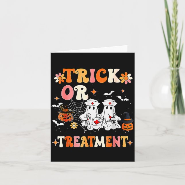 Cartão Trick Or Halloween Radiation Oncology Rad Therapy  (Frente)