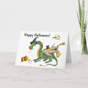 Cartão Trick or Treat Dragon card