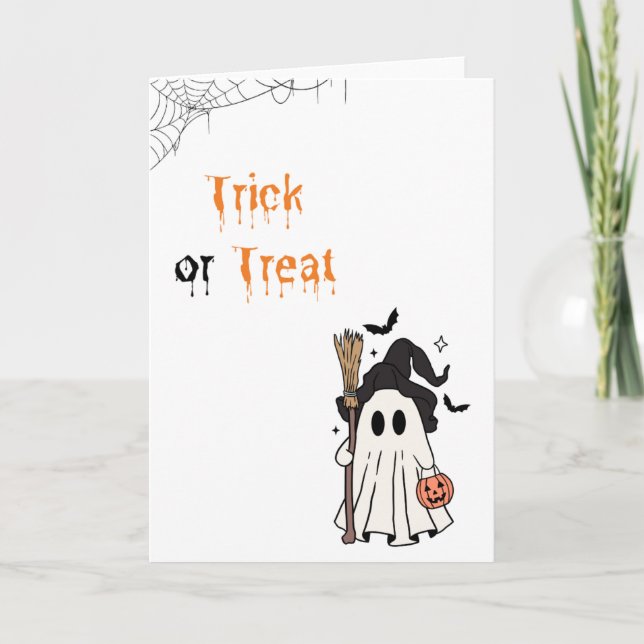 Cartão Trick or Treat Halloween Card (Frente)